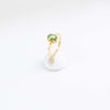 14-karat gold green tourmaline ring