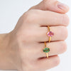 14-karat gold green tourmaline ring