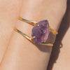 Raw amethyst cuff bracelet