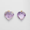 Amethyst faceted heart pendant