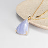 Blue lace agate mixed shape cabochon pendant