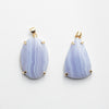 Blue lace agate mixed shape cabochon pendant
