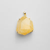 Golden healer chunky freeform faceted crystal pendant
