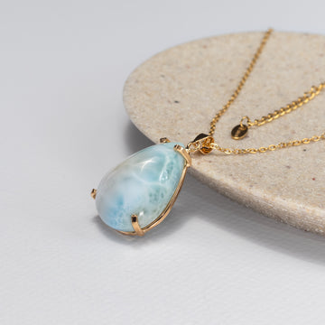 Larimar pear-shaped pendant