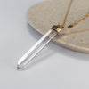 Oversized Lemurian crystal point pendant