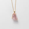 Druzy pink amethyst crystal cluster pendant