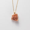 Druzy pink amethyst crystal cluster pendant