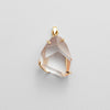 Pink lemurian chunky freeform faceted pendant