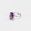 925 sterling silver oval amethyst ring