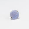Blue lace agate mixed shape cabochon ring