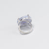 Blue lace agate mixed shape cabochon ring