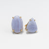 Blue lace agate mixed shape cabochon ring