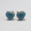 Paraiba blue quartz heart ring