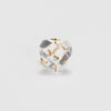 Faceted heart crystal arc ring