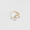 Faceted heart crystal arc ring