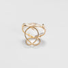 Faceted heart crystal arc ring
