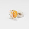 Golden healer faceted heart inner band ring
