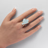 Freeform larimar ring