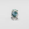 Larimar oval cabochon ring