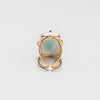 Larimar rectangle cabochon ring