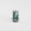 Larimar rectangle cabochon ring