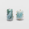 Larimar rectangle cabochon ring