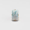 Larimar rectangle cuff ring