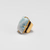 Larimar rectangle cuff ring