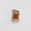 Druzy pink amethyst crystal cluster statement ring