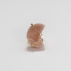 Druzy pink amethyst moon ring