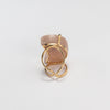 Druzy pink amethyst moon ring