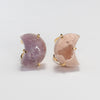 Druzy pink amethyst moon ring