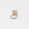 Small rose quartz heart ring