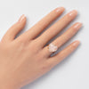Small rose quartz heart ring