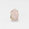 Rose quartz marquise ring