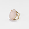 Rose quartz marquise ring