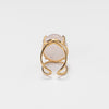 Rose quartz marquise ring