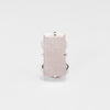 Rose quartz baguette ring
