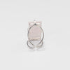 Rose quartz baguette ring