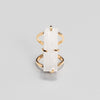 Raw selenite bar ring