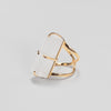 Raw selenite bar ring