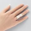 Raw selenite bar ring