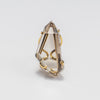 Chunky freeform faceted smoky quartz statement ring