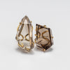 Chunky freeform faceted smoky quartz statement ring