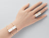 Raw selenite bar ring