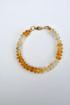shaded citrine rondelle beads necklace