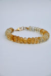 shaded citrine rondelle beads necklace