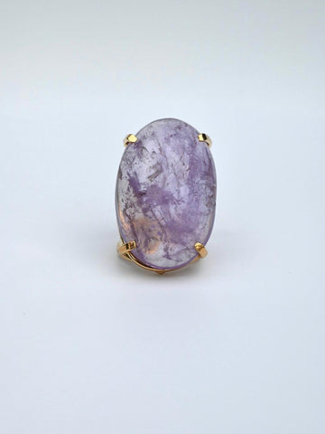 amethyst cabochon ring