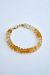 shaded citrine rondelle beads necklace