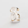 Extra large raw clear crystal quartz statement ring